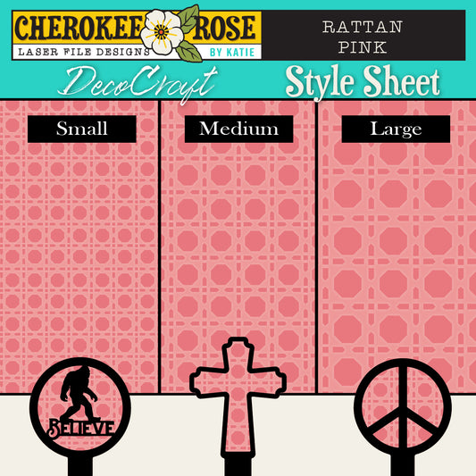 DecoCraft - Cherokee Rose - Style Sheet - Rattan Pink