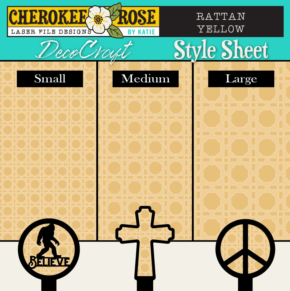 DecoCraft - Cherokee Rose - Style Sheet - Rattan Yellow