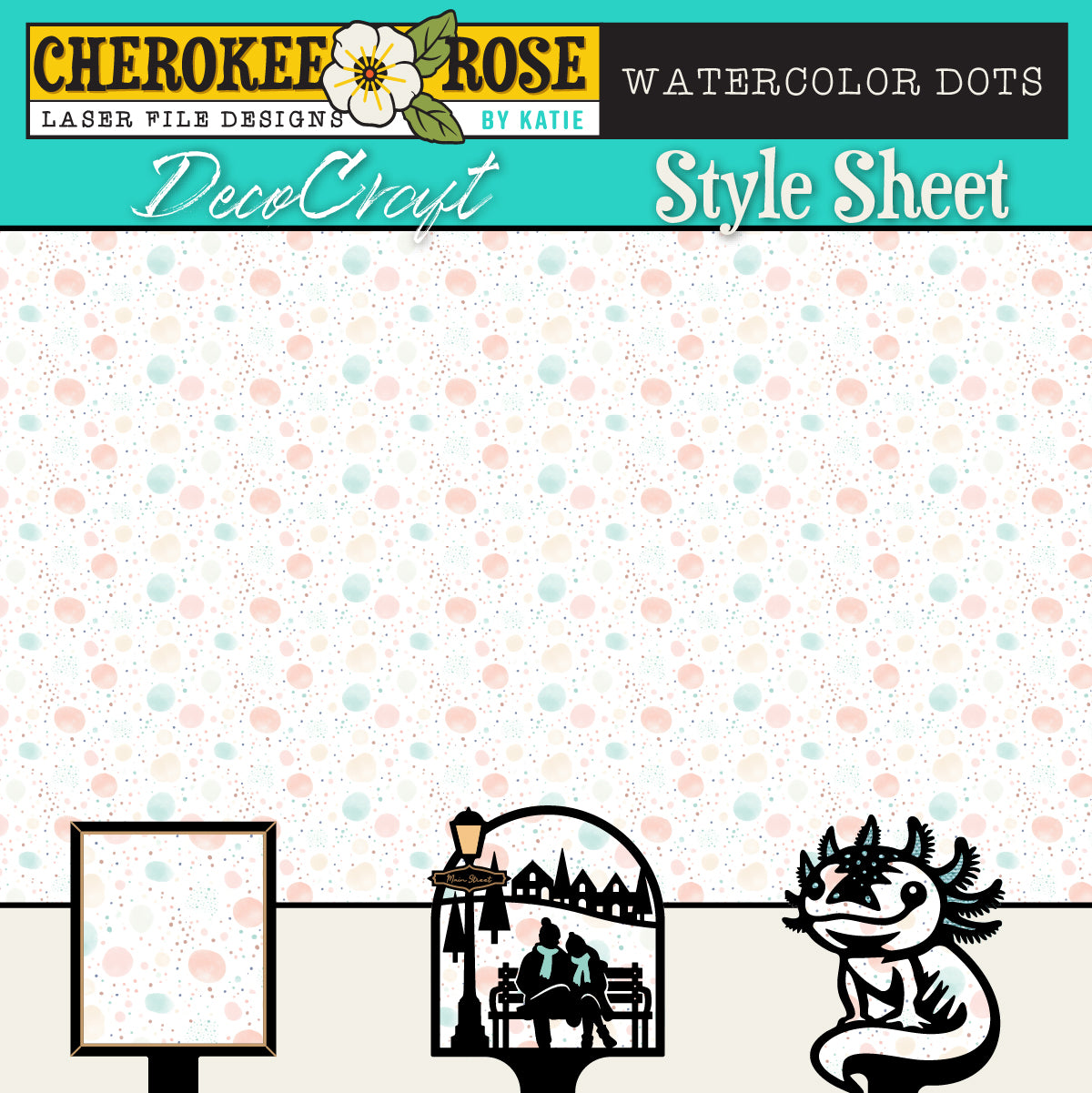 DecoCraft - Cherokee Rose - Style Sheet - Watercolor Dots