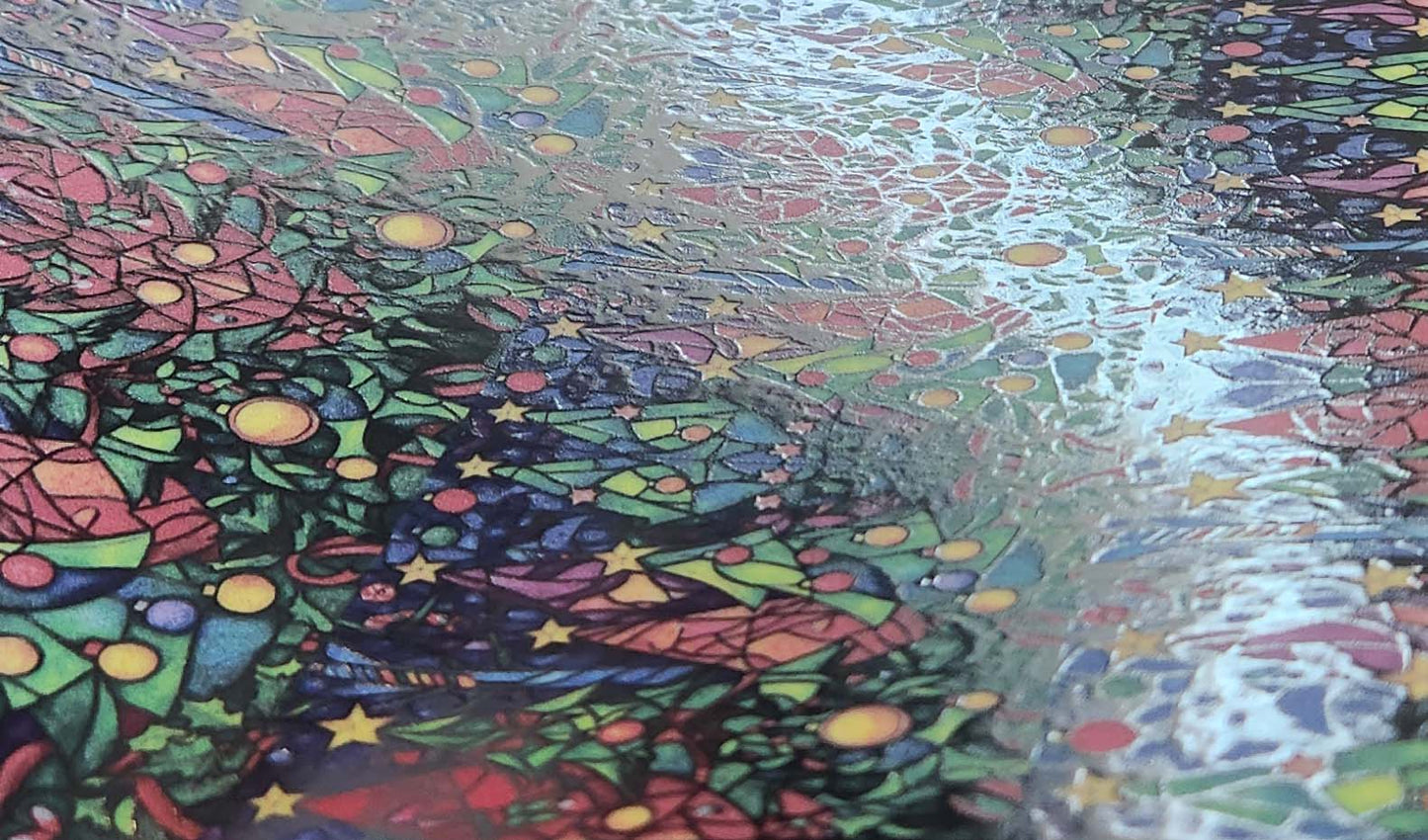 DecoCraft - Elevated Textures - Realistic Stained Glass - Christmas Trees