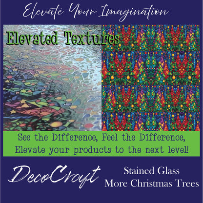 DecoCraft - Elevated Textures - Realistic Stained Glass - More Christmas Trees