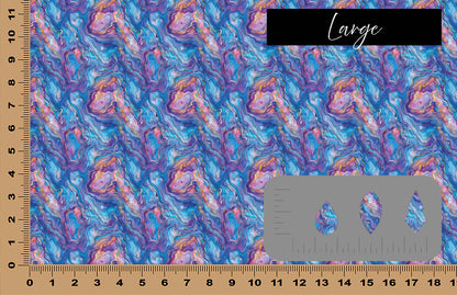 DecoCraft - Iridescent Collection - Blue and Pink Abalone