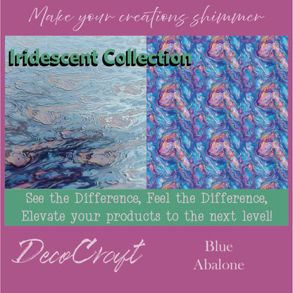 DecoCraft - Iridescent Collection - Blue and Pink Abalone