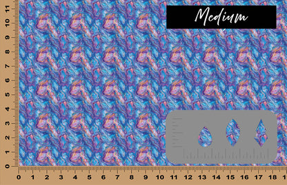 DecoCraft - Iridescent Collection - Blue and Pink Abalone