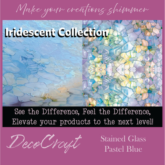 DecoCraft - Iridescent Collection - Stained Glass - Pastel Blue