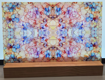 DecoCraft - Iridescent Collection - Stained Glass - Pastel Peach