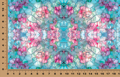 DecoCraft - Iridescent Collection - Stained Glass - Pastel Blue & Pink