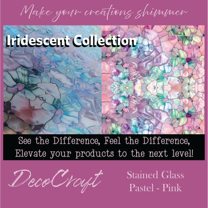 DecoCraft - Iridescent Collection - Stained Glass - Pastel Pink
