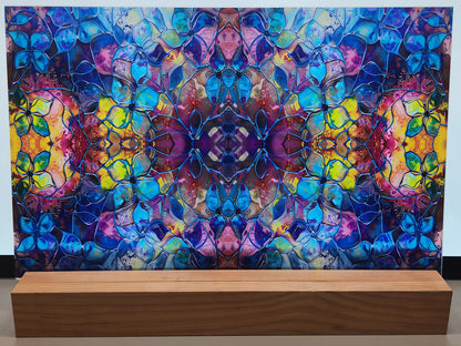 DecoCraft - Iridescent Collection - Stained Glass - Rainbow - Blue