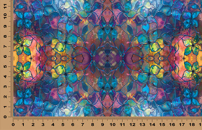 DecoCraft - Iridescent Collection - Stained Glass - Rainbow - Blue