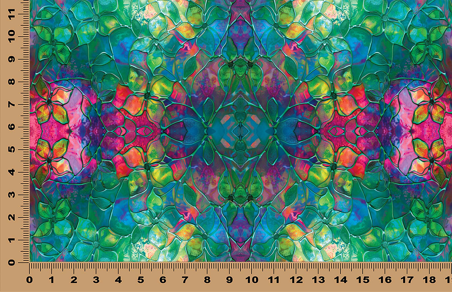 DecoCraft - Iridescent Collection - Stained Glass - Rainbow - Green