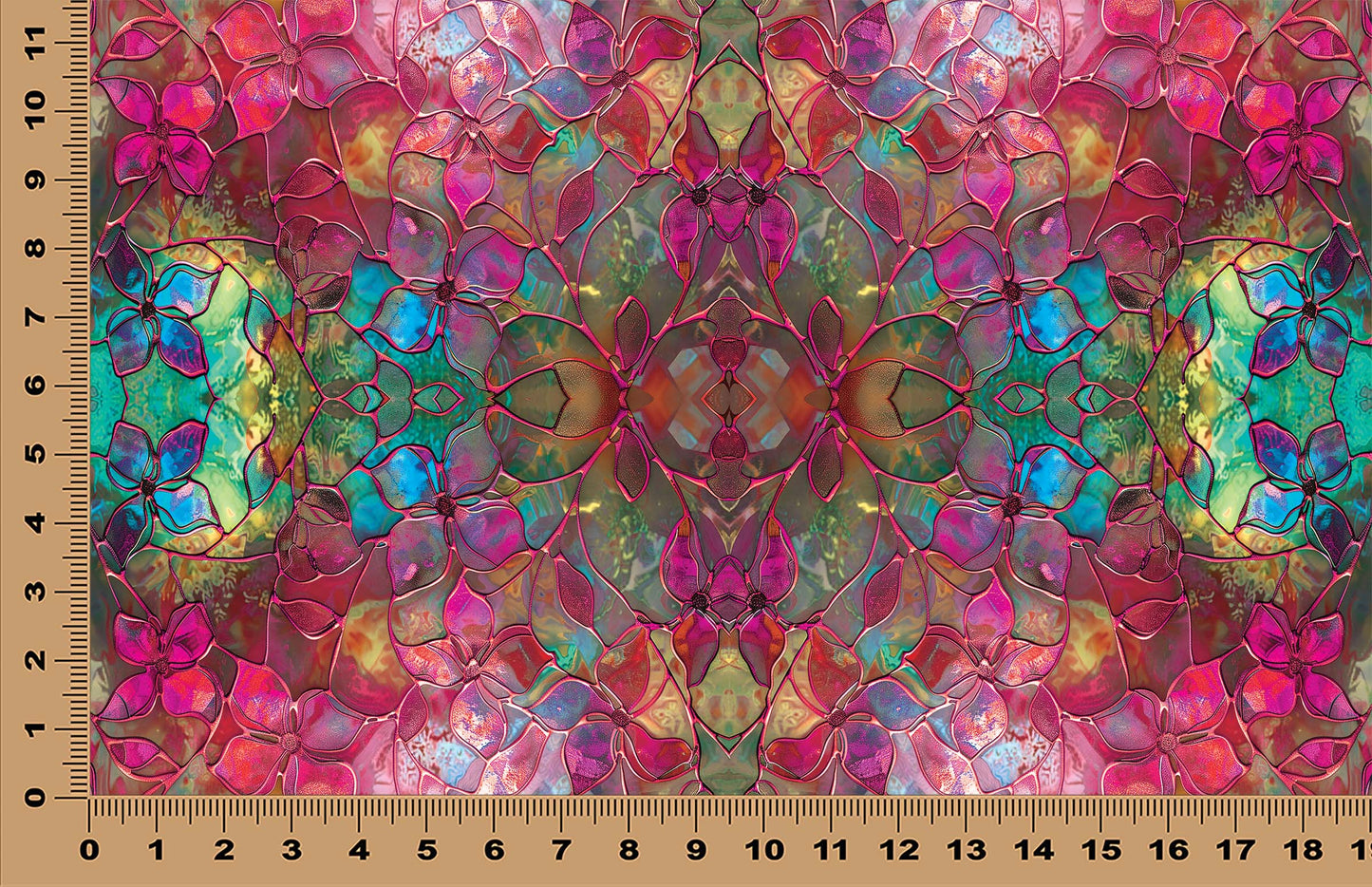 DecoCraft - Iridescent Collection - Stained Glass - Rainbow - Pink