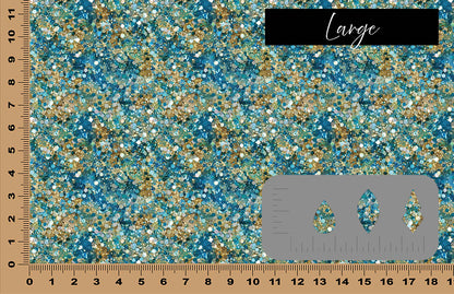 DecoCraft - Iridescent Collection - Sparkling Tides - Blue Green Chunky Glitter