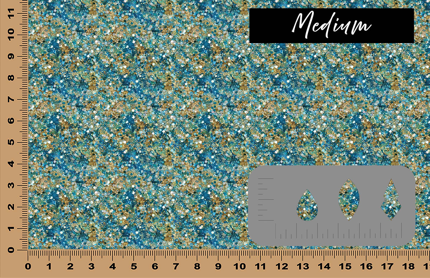DecoCraft - Iridescent Collection - Sparkling Tides - Blue Green Chunky Glitter