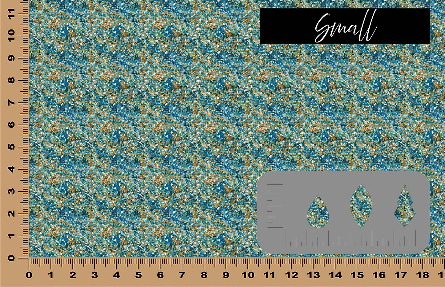 DecoCraft - Iridescent Collection - Sparkling Tides - Blue Green Chunky Glitter