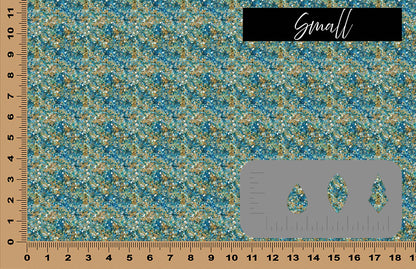 DecoCraft - Iridescent Collection - Sparkling Tides - Blue Green Chunky Glitter