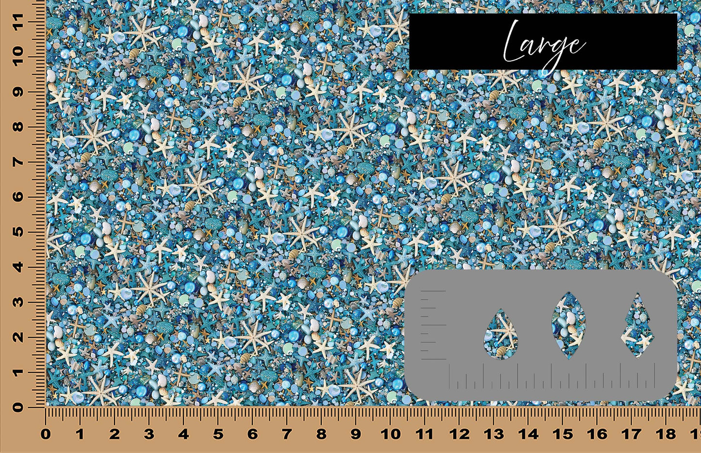 DecoCraft - Iridescent Collection - Sparkling Tides - Jewels and Stars