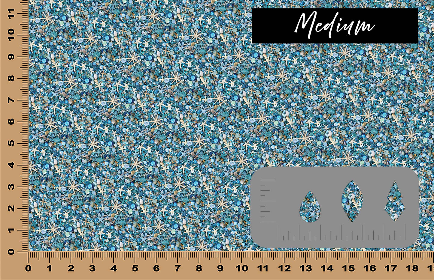 DecoCraft - Iridescent Collection - Sparkling Tides - Jewels and Stars