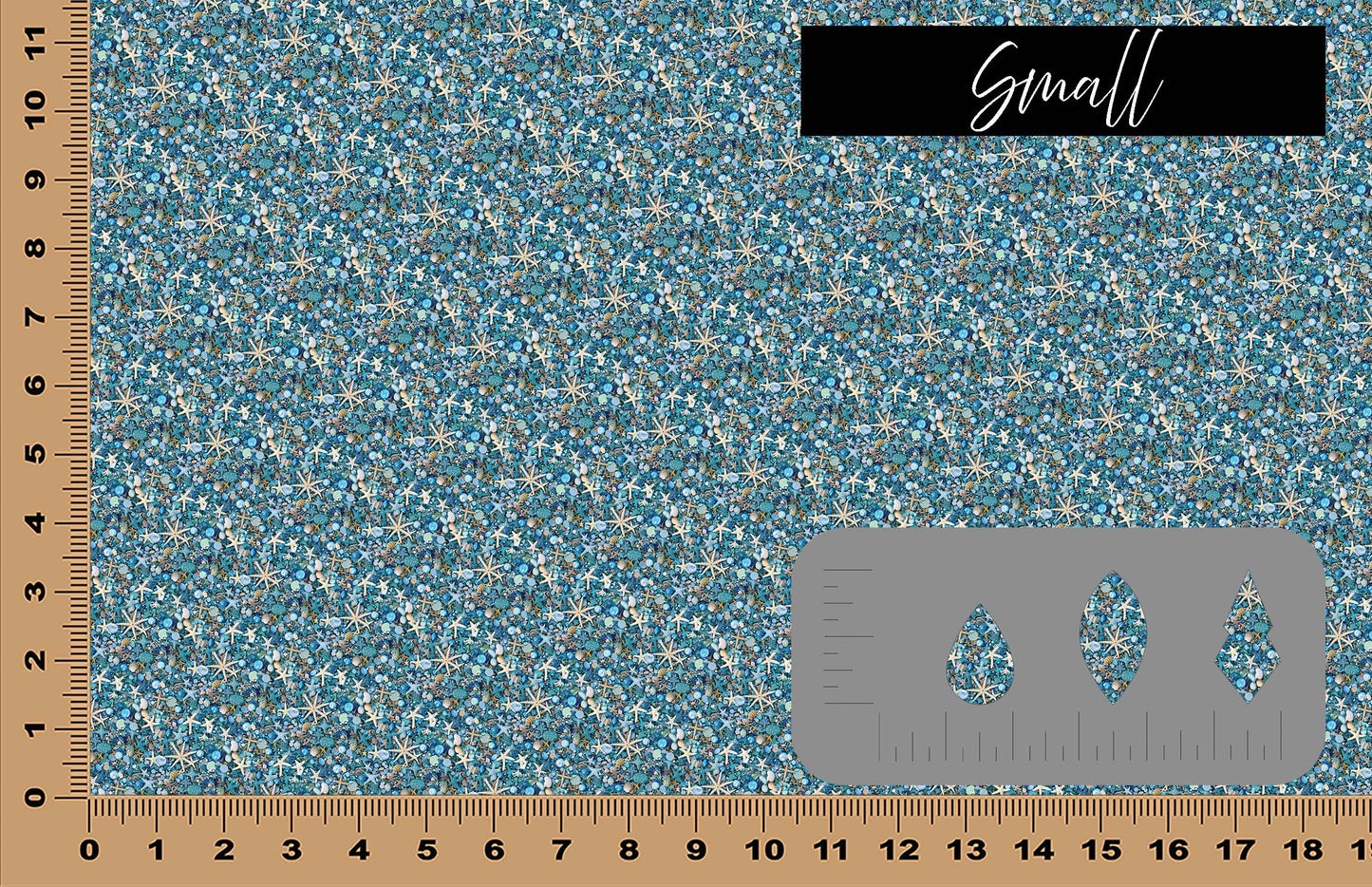 DecoCraft - Iridescent Collection - Sparkling Tides - Jewels and Stars