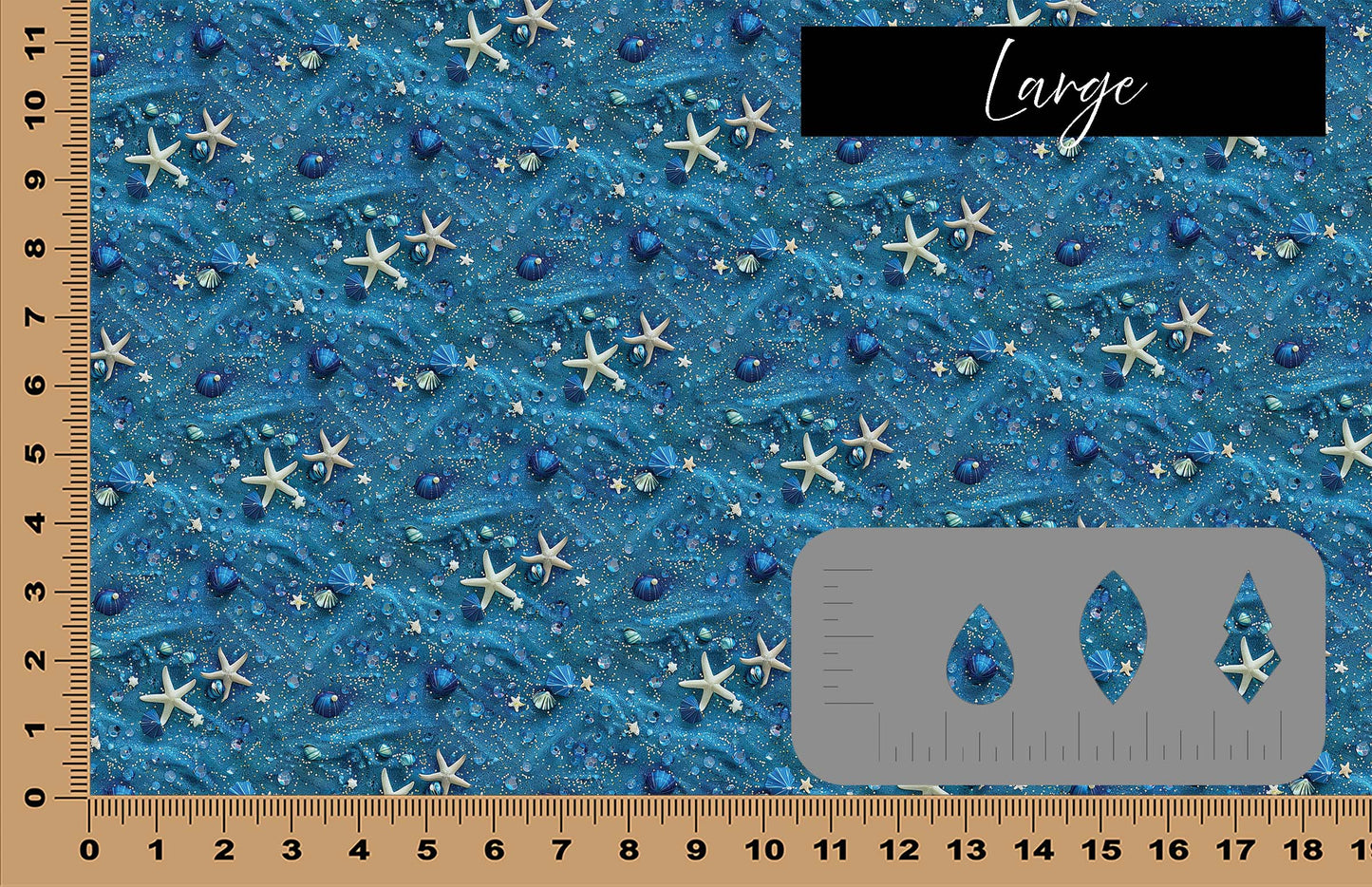 DecoCraft - Iridescent Collection - Sparkling Tides - Stars and Sand
