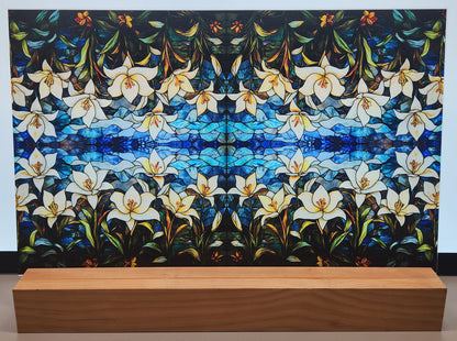 DecoCraft - Iridescent Collection - Stained Glass - Lily Garden Mosaic