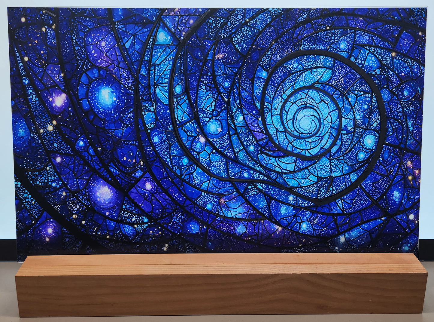 DecoCraft - Scenic Elevated Texture Tiles - Iridescent Collection - Galaxy Spiral Mosaic