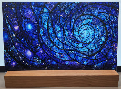 DecoCraft - Scenic Elevated Texture Tiles - Iridescent Collection - Galaxy Spiral Mosaic