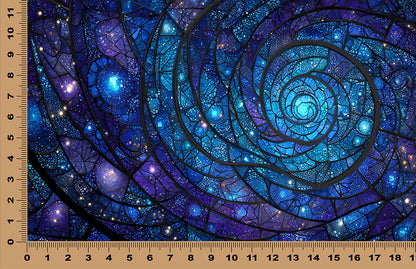 DecoCraft - Scenic Elevated Texture Tiles - Iridescent Collection - Galaxy Spiral Mosaic