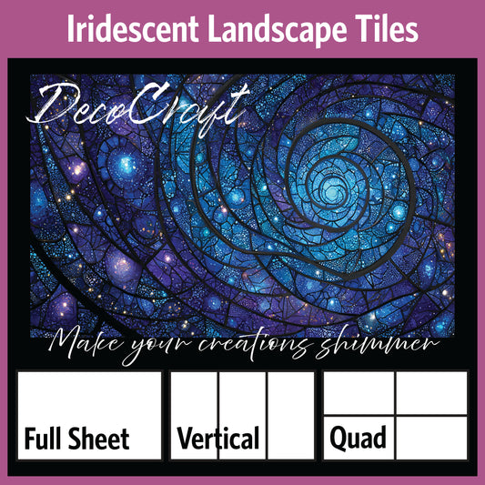 DecoCraft - Scenic Elevated Texture Tiles - Iridescent Collection - Galaxy Spiral Mosaic