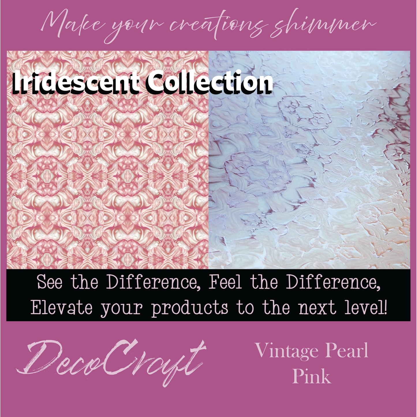 DecoCraft - Iridescent Collection - Vintage Pearl - Pink
