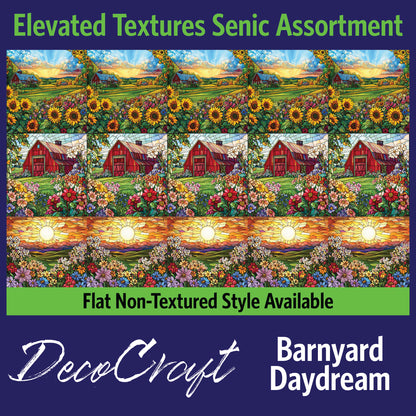 DecoCraft - Scenic Elevated Texture Tiles - Barnyard Daydream