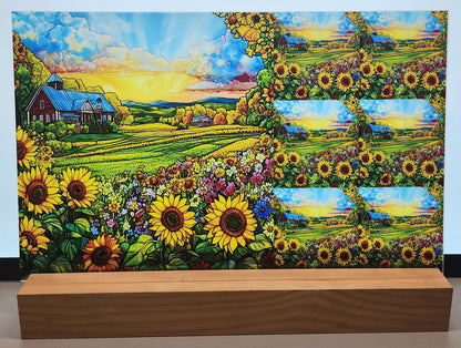 DecoCraft - Scenic Elevated Texture Tiles - Barnyard Daydream - Sunflower Ridge