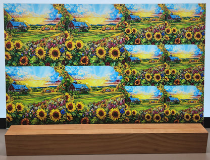 DecoCraft - Scenic Elevated Texture Tiles - Barnyard Daydream - Sunflower Ridge