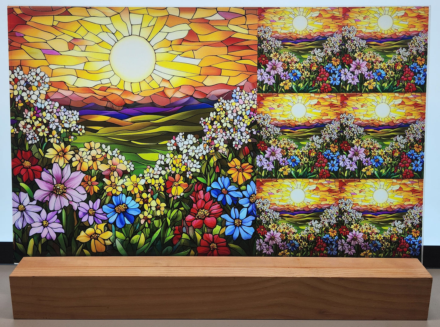 DecoCraft - Scenic Elevated Texture Tiles - Barnyard Daydream - Petals at Daybreak