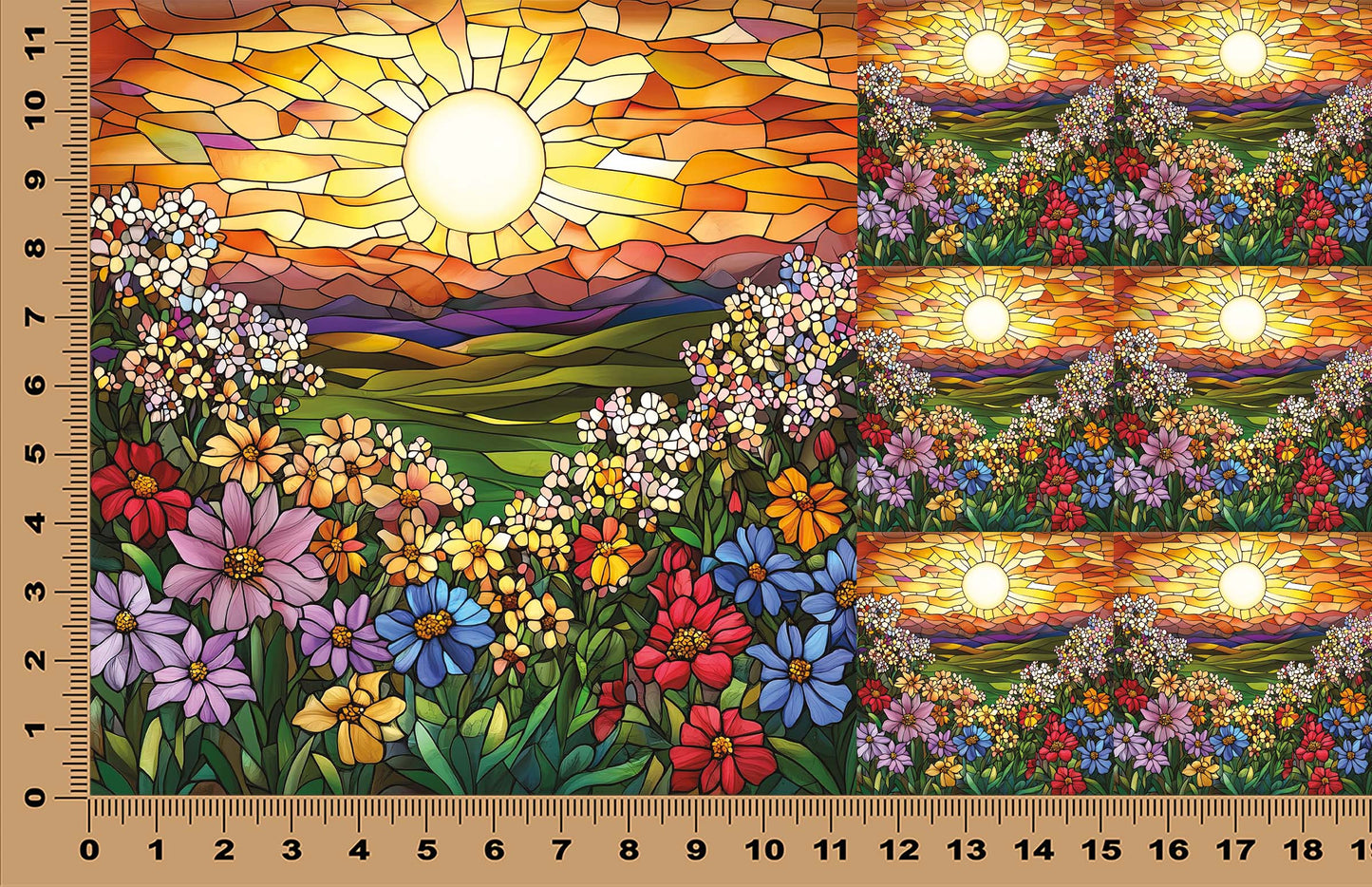 DecoCraft - Scenic Elevated Texture Tiles - Barnyard Daydream - Petals at Daybreak