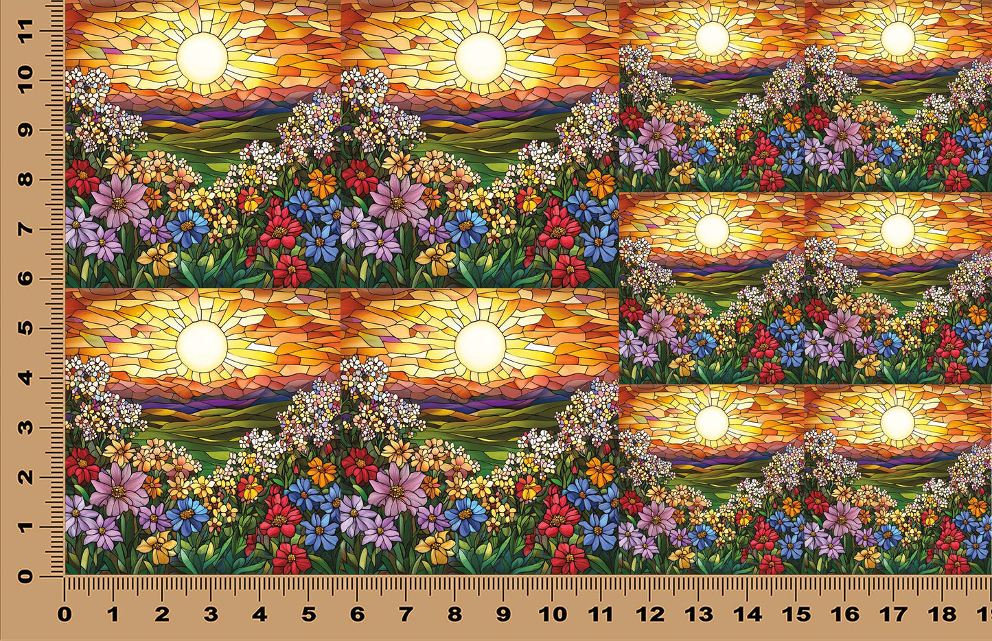 DecoCraft - Scenic Elevated Texture Tiles - Barnyard Daydream - Petals at Daybreak