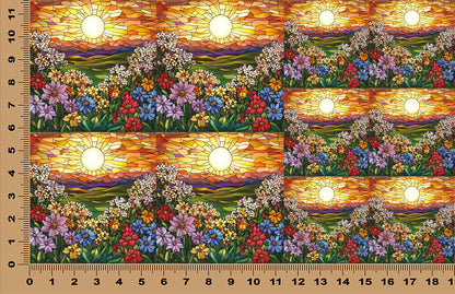 DecoCraft - Scenic Elevated Texture Tiles - Barnyard Daydream - Petals at Daybreak