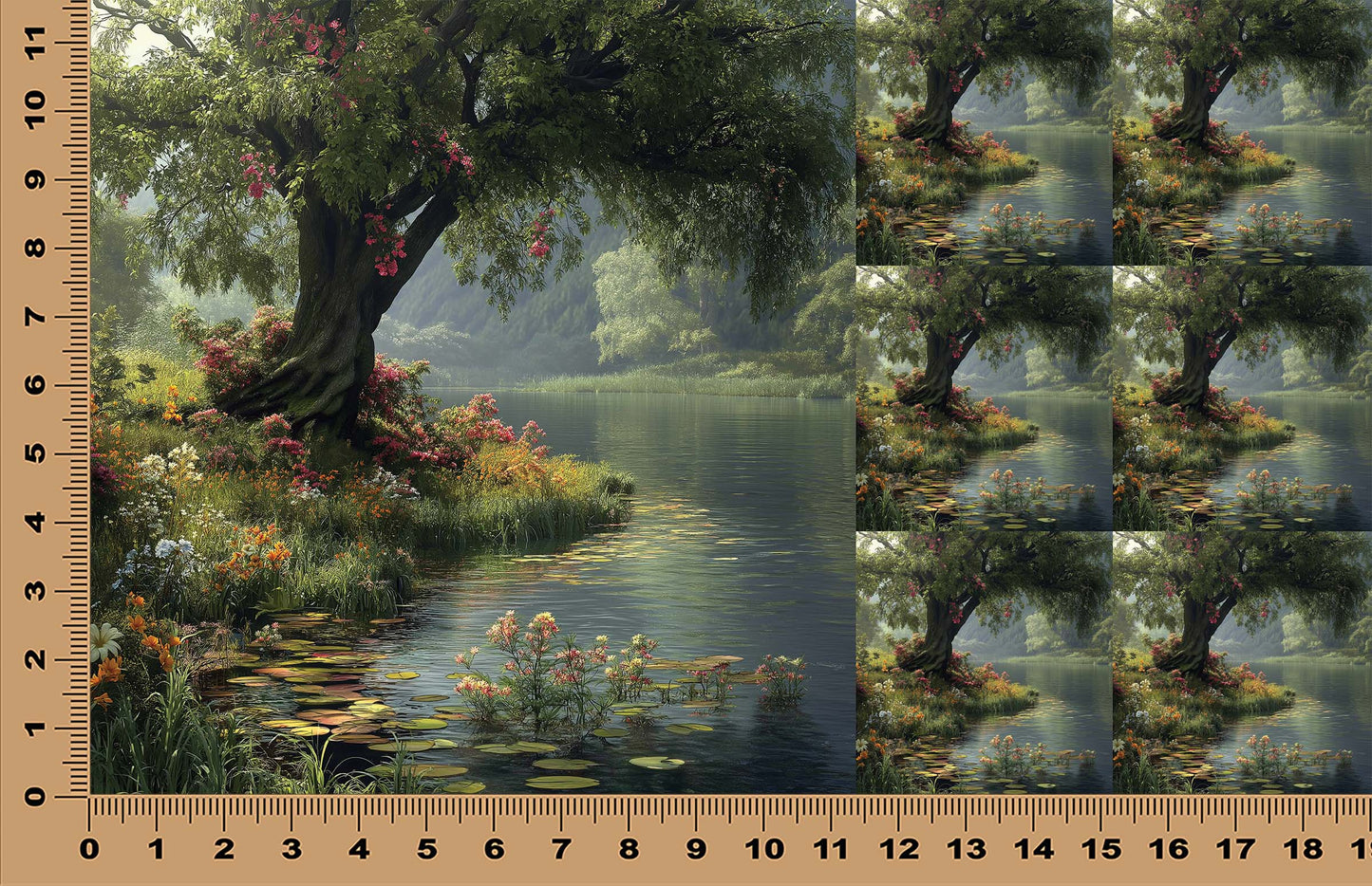 DecoCraft - Scenic Tiles Series - Enchanted Grove - Silent River