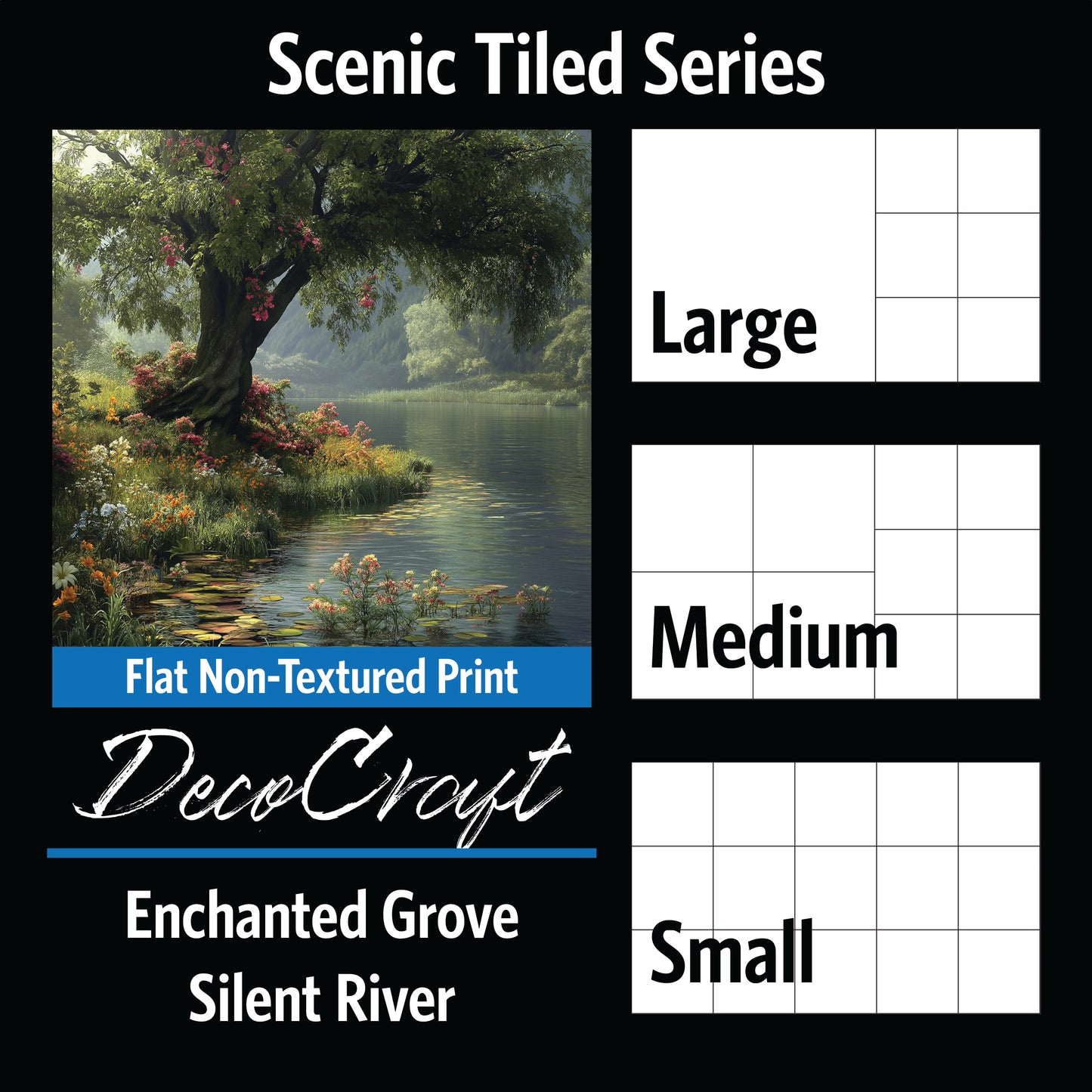 DecoCraft - Scenic Tiles Series - Enchanted Grove - Silent River