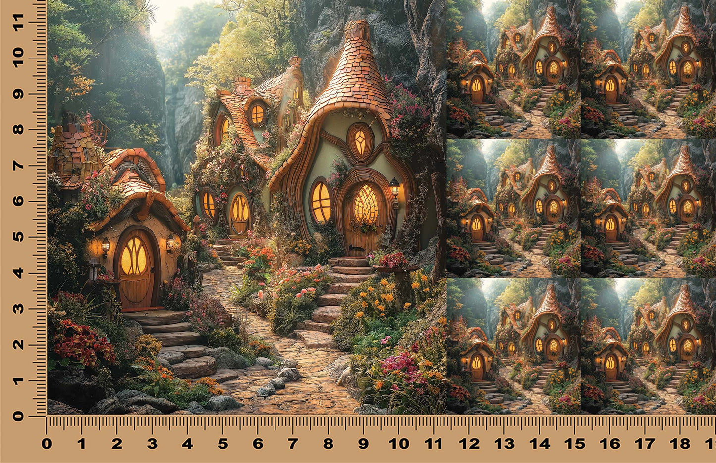 DecoCraft - Scenic Tiles Series - Enchanted Grove - Gnome Village
