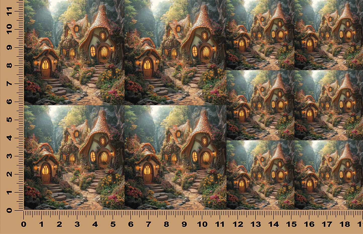 DecoCraft - Scenic Tiles Series - Enchanted Grove - Gnome Village