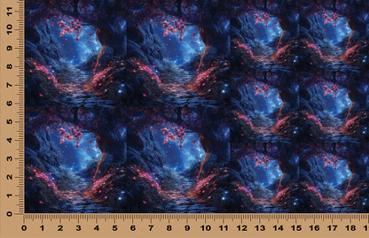 DecoCraft - Scenic Tiles Series - Enchanted Grove - Nighttime