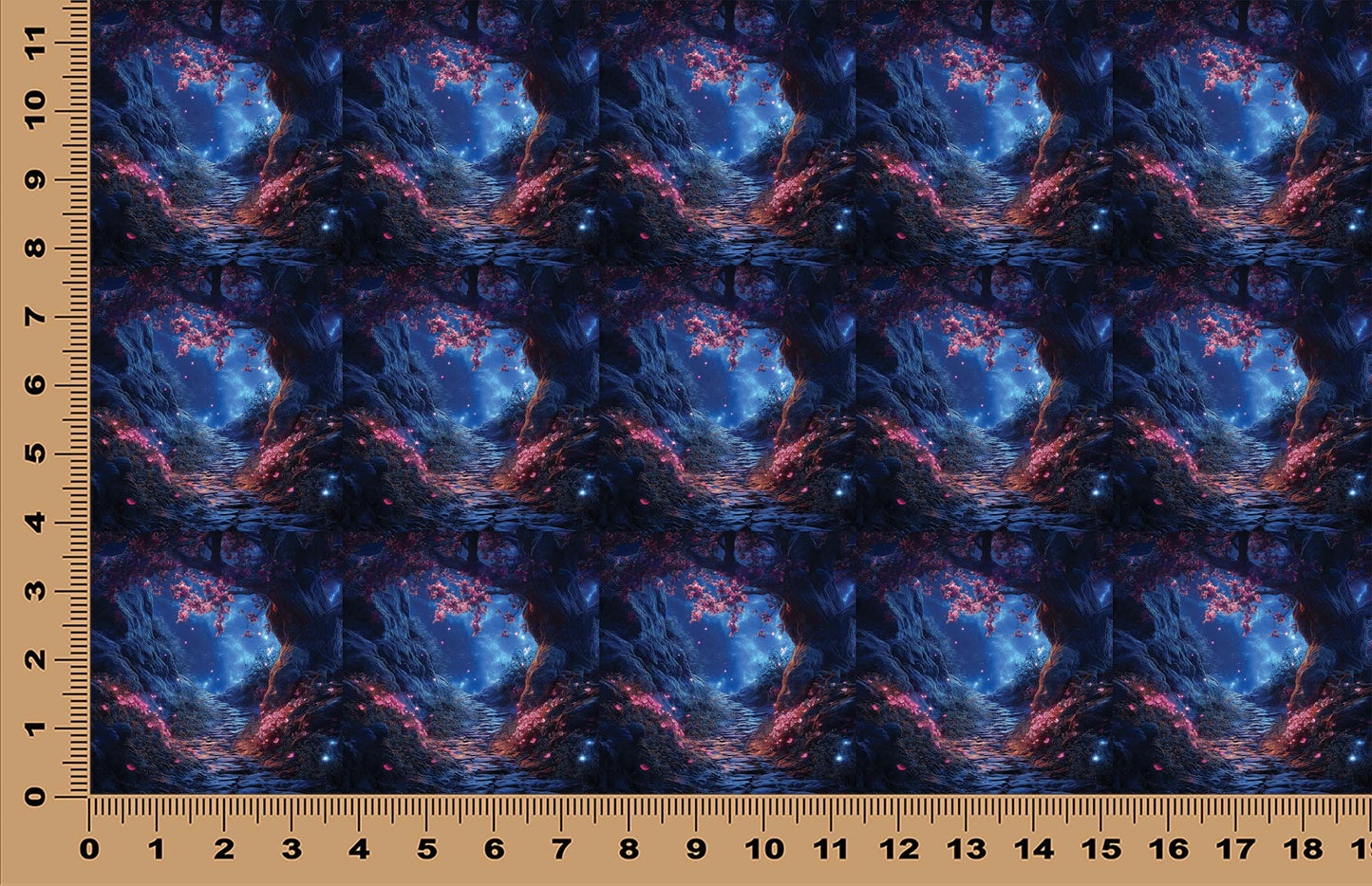 DecoCraft - Scenic Tiles Series - Enchanted Grove - Nighttime