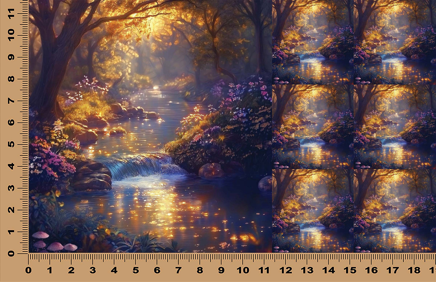 DecoCraft - Scenic Tiles Series - Whimsical Hallow - Golden Waters