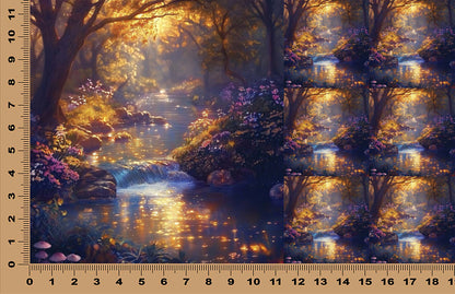 DecoCraft - Scenic Tiles Series - Whimsical Hallow - Golden Waters