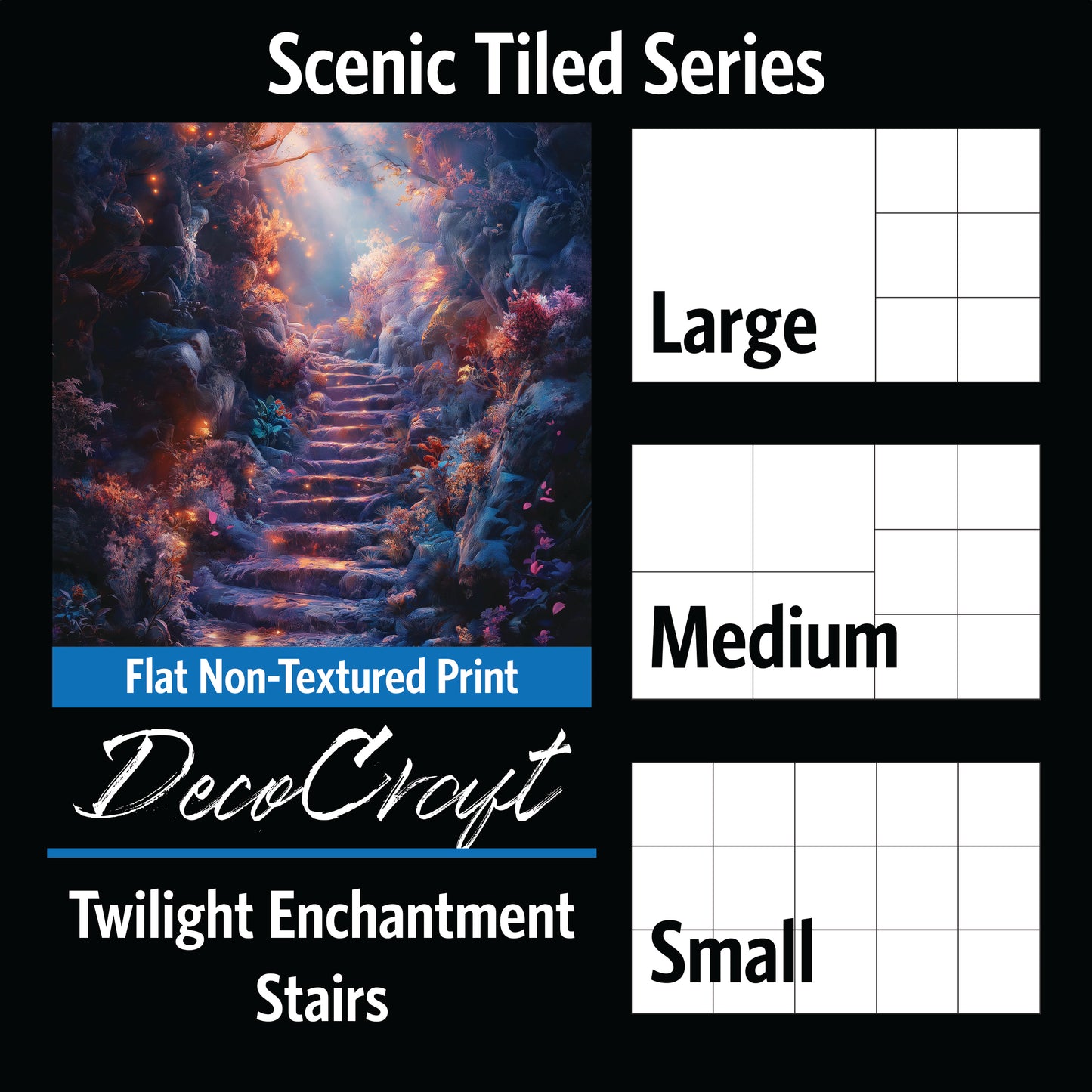 DecoCraft - Scenic Tiles Series - Twilight Enchantment - Stairs