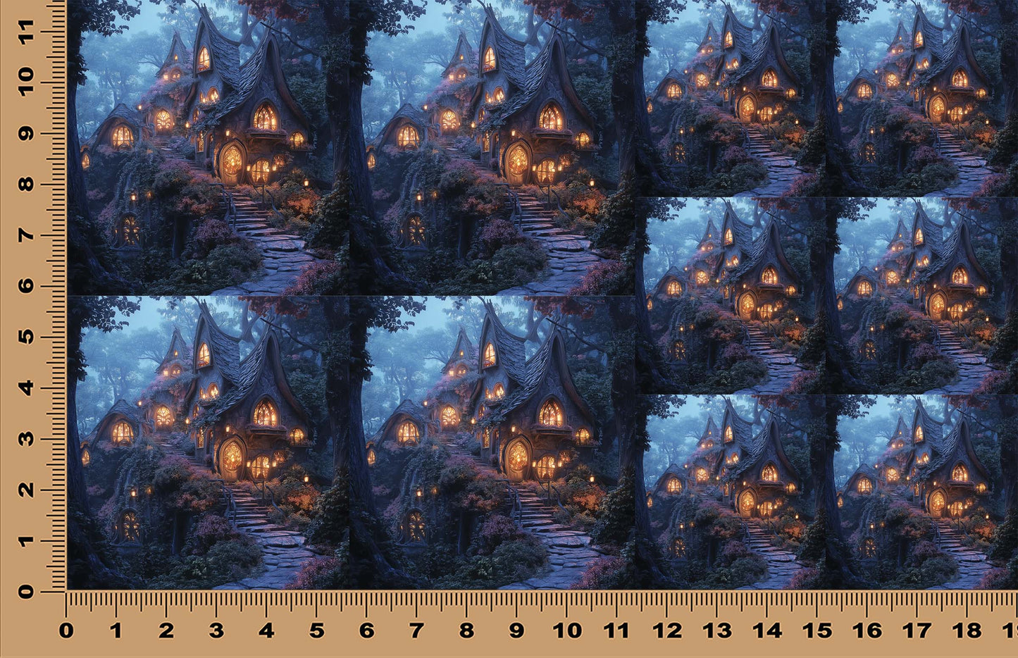 DecoCraft - Scenic Tiles Series - Twilight Enchantment - Cottage