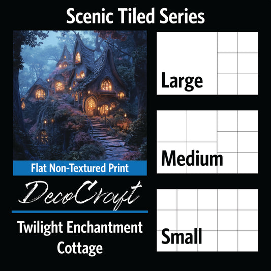 DecoCraft - Scenic Tiles Series - Twilight Enchantment - Cottage
