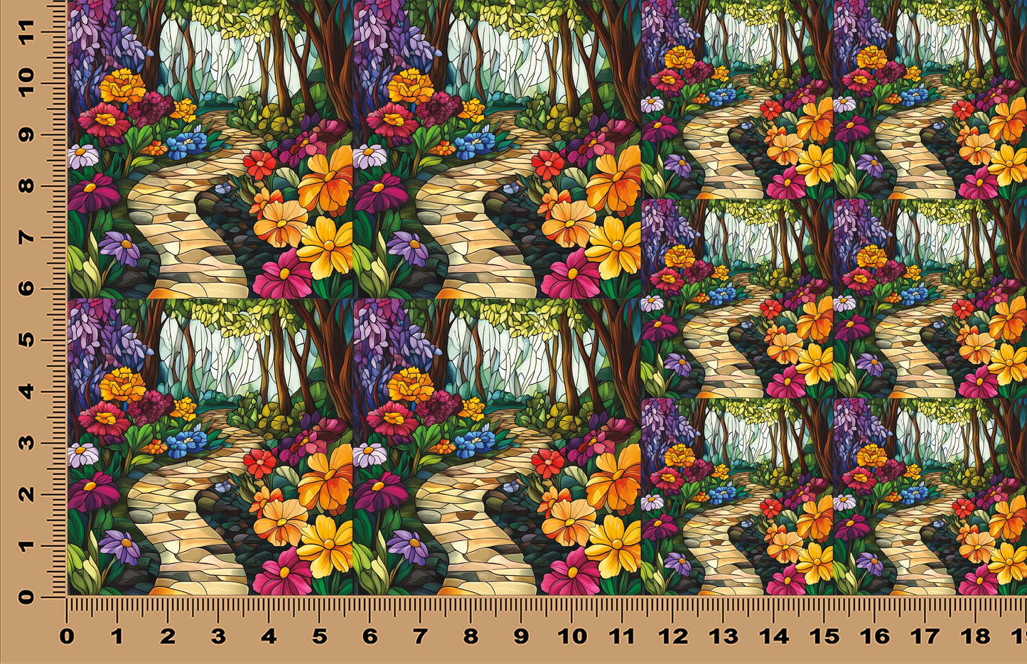 DecoCraft - Scenic Elevated Texture Tiles - Blooming Forest