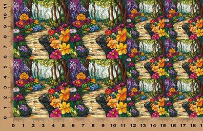 DecoCraft - Scenic Elevated Texture Tiles - Blooming Forest